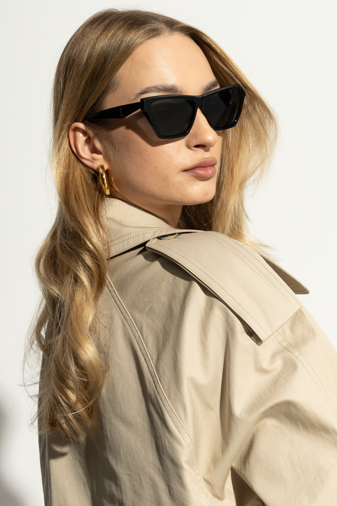 サングラス Saint Laurent Black Acetate Sl M103 Sunglasses Saint Laurent SL M103 M (58 - 15) with Black lenses and